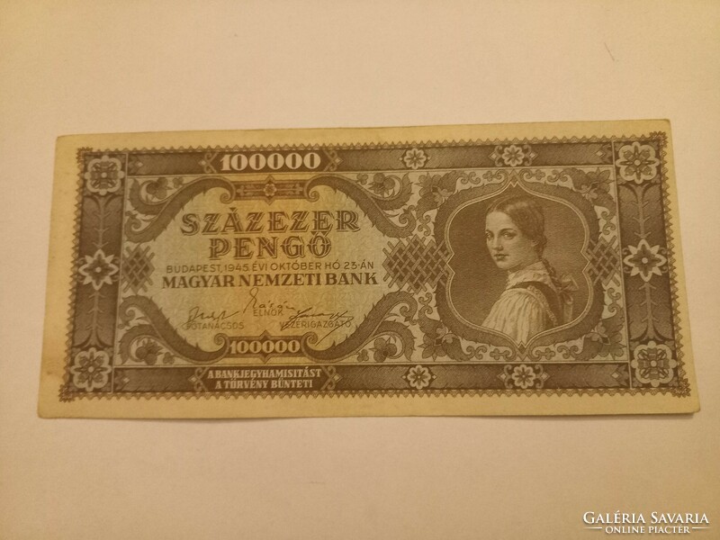 1945 100,000 pengő ef-