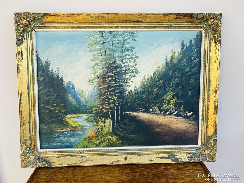 Oil painting in a nice frame.