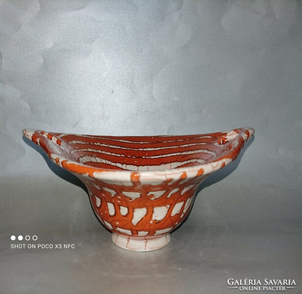 Gorka gauze spiral patterned ceramic serving centerpiece