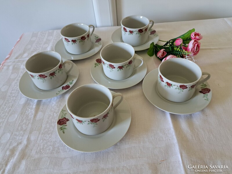 Porcelain breakfast, cafe, tea set, garnish - vintage. 40.