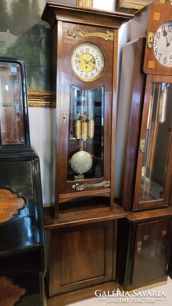 A curiosity! Three-weight, flawlessly working, antique Art Nouveau Gustav Becker floor clock