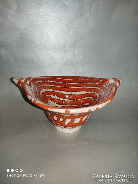 Gorka gauze spiral patterned ceramic serving centerpiece