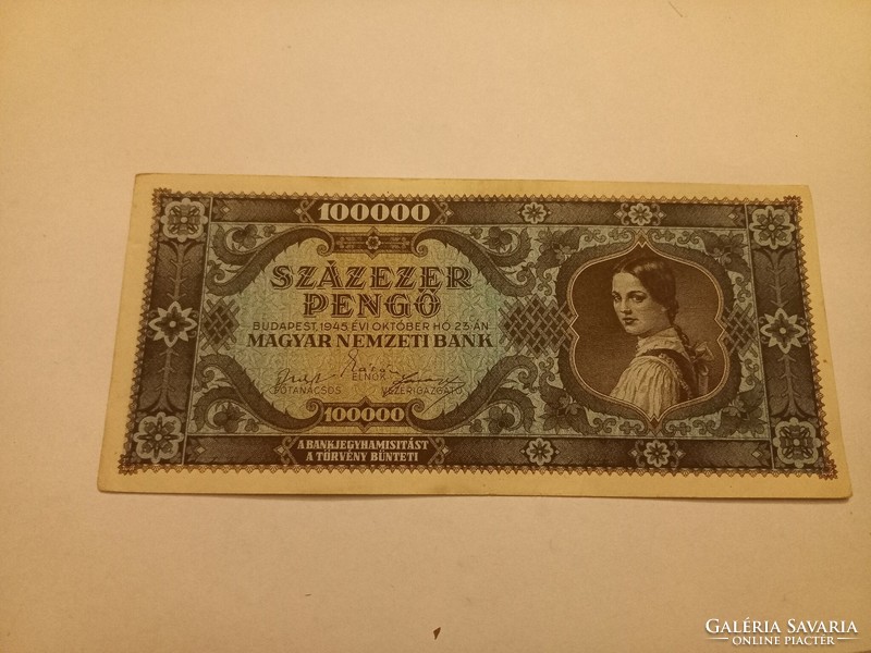 1945 100,000 pengő ef +