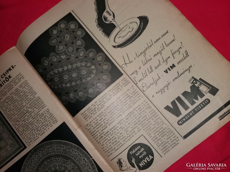 Antik 1941 május Tündér ujjak kézimunka Magazin melléklettel gazdagon illusztrálva