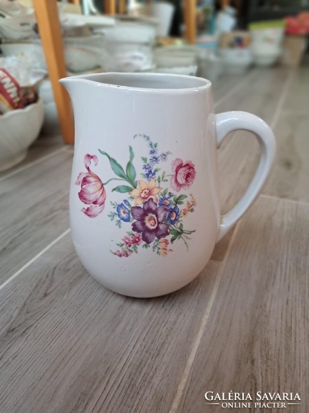 Beautiful Köbánya porcelain floral jug, nostalgia piece, marked kp