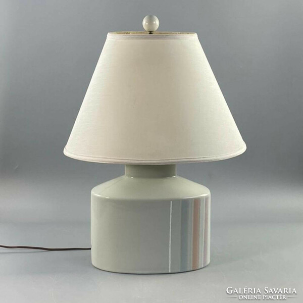 Pair of Leviton mid-century American ceramic lamps