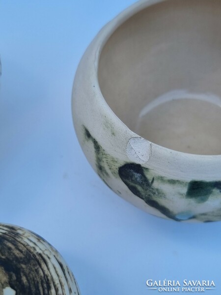 Handmade old ceramics with an abstract pattern