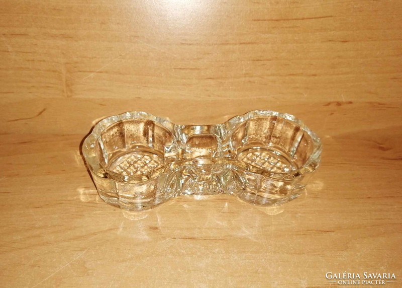 Retro glass table salt and pepper holder (31/d)