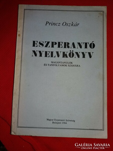 1984. Princz Oszkár : Eszperanto nyelvkönyv füzet könyv Eszperanto szövetség