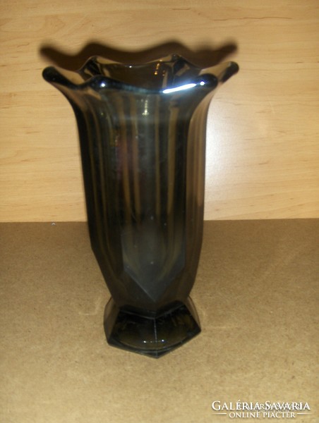 Antik füst színű üveg váza (14/d)