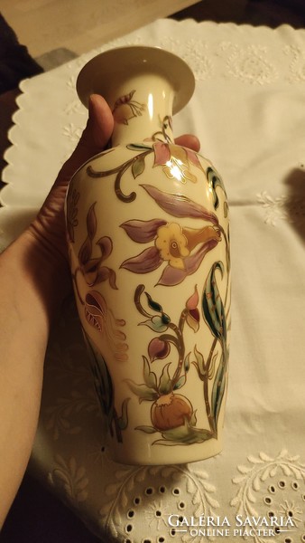 Zsolnay vase with orchid pattern