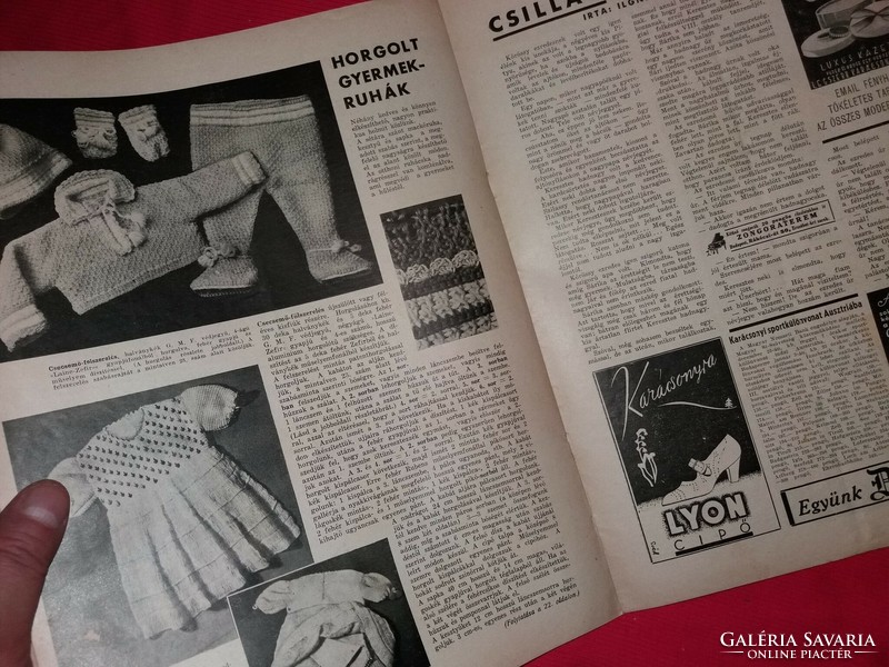 Antik 1936 december Tündér ujjak kézimunka Magazin melléklettel gazdagon illusztrálva