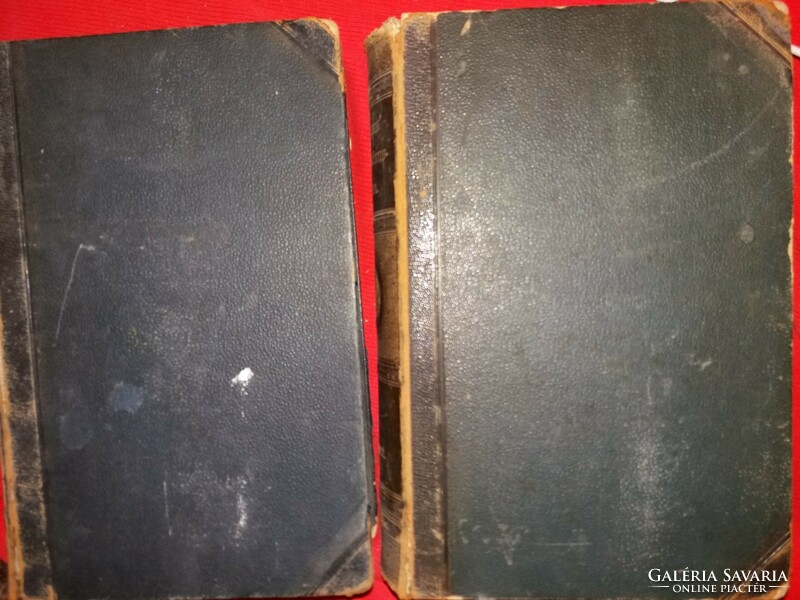 1898. Brockhaus konversations-lexikon 2 volumes, deluxe edition (gilt head) German Gothic letters in one