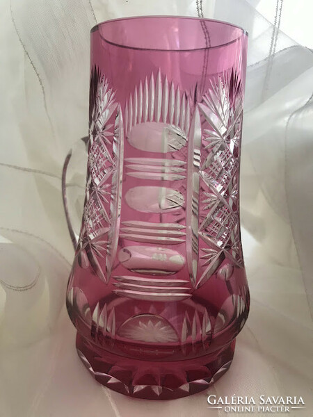 Purple crystal pitcher vase