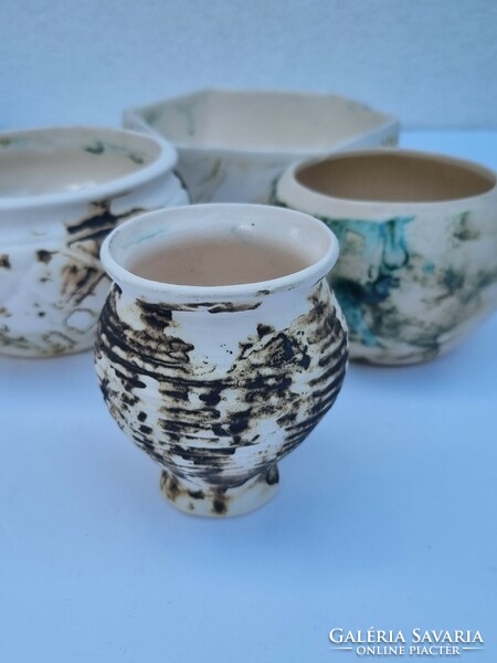 Handmade old ceramics with an abstract pattern