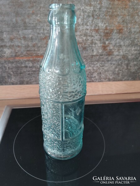 Retro soft drink syrup glass blue bottle