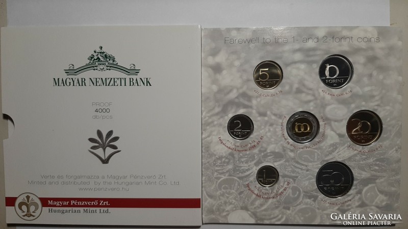 Coins of Hungary 2008 circulation series proof unc