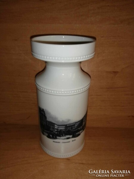 Wallendorf porcelán váza - Humboldt Egyetem Berlin - 16,5 cm magas (32/d)