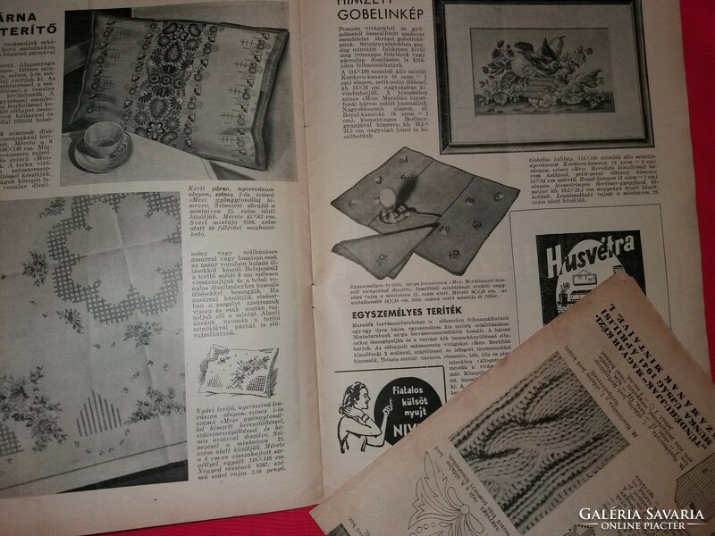 Antik 1941 április Tündér ujjak kézimunka Magazin melléklettel gazdagon illusztrálva