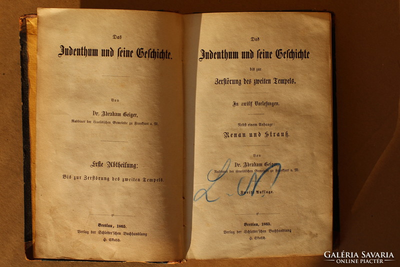 Abraham geiger das judenthum und seine geschichte, Judaica book