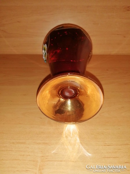 Cseh Bohémia üveg váza 27 cm (2/d)