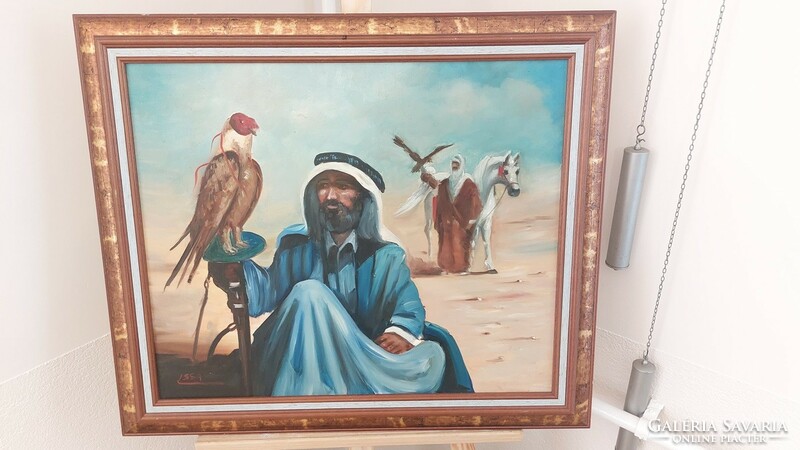 (K) Kiváló orientalista festmény 50x60 cm + a keret