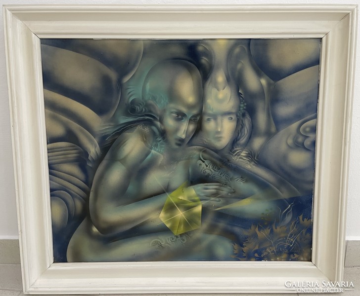 Zoltán Herpai oil painting picture mythology magical realism modern picture