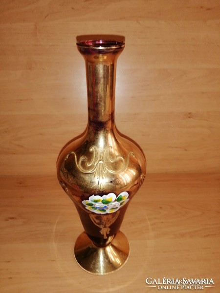 Cseh Bohémia üveg váza 27 cm (2/d)