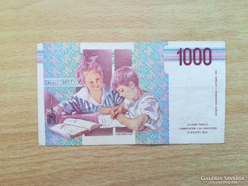 Italy 1000 lire 1990