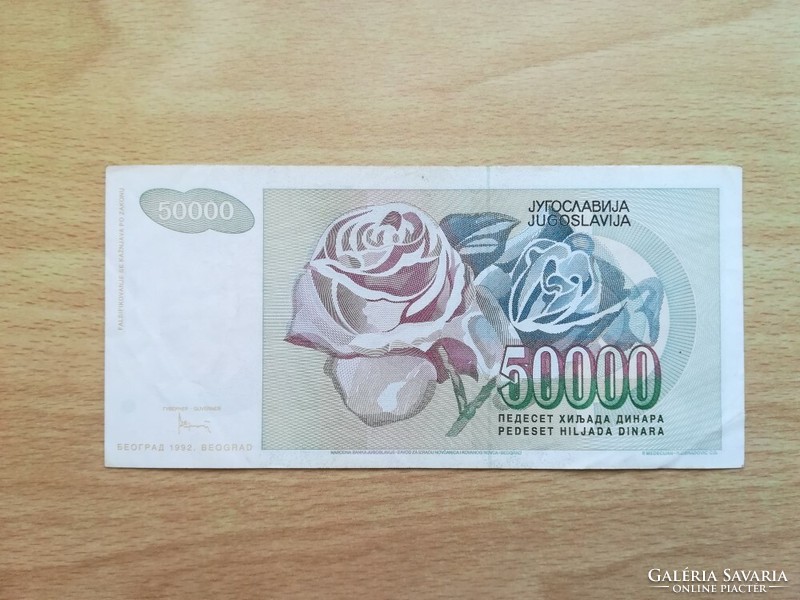 Jugoszlávia 50000 Dinar 1992 EF