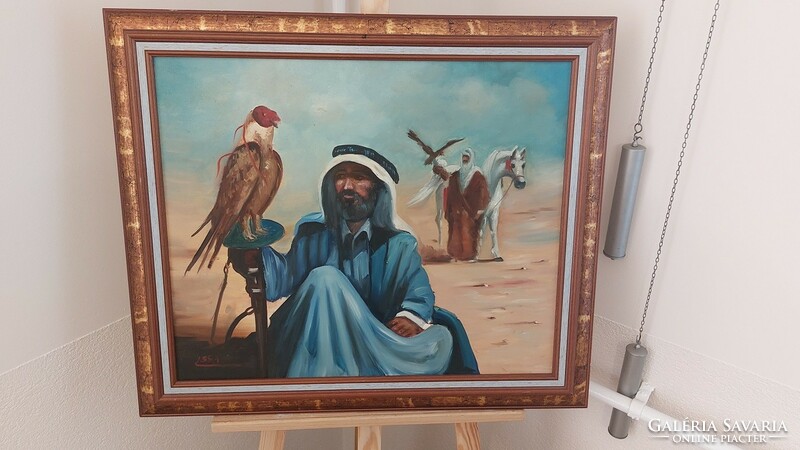 (K) excellent orientalist painting 50x60 cm + the frame