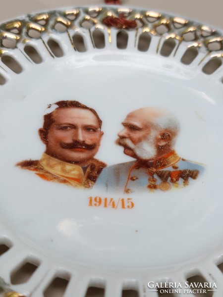 Ferenc József és Vilmos császár porcelán falidísz
