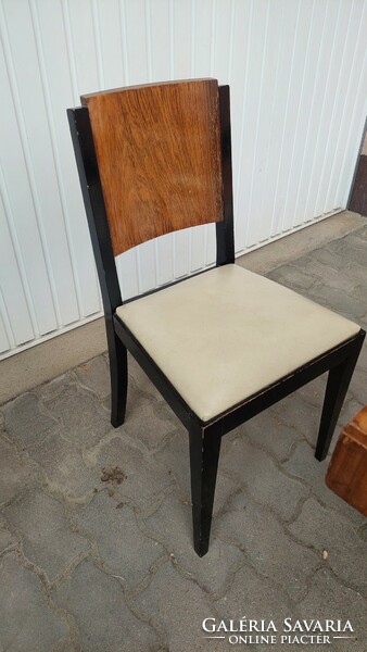 Marked French art deco table with chairs