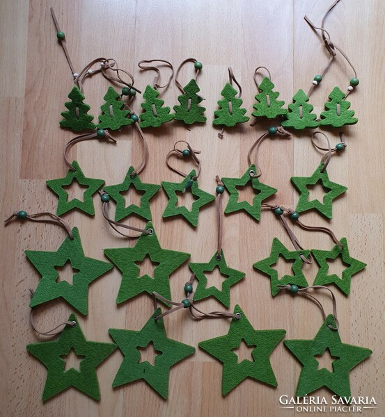 Christmas felt decoration star pine tree hanging ornament accessory