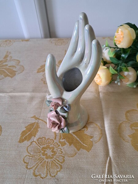 Porcelain, hand shaping - jewelry, - trinket holder. It's beautiful.