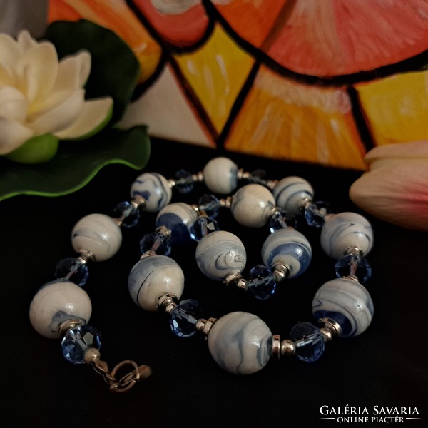 Old porcelain and glass beads