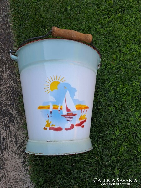 Beautiful rare enameled balaton balaton pail collector's item