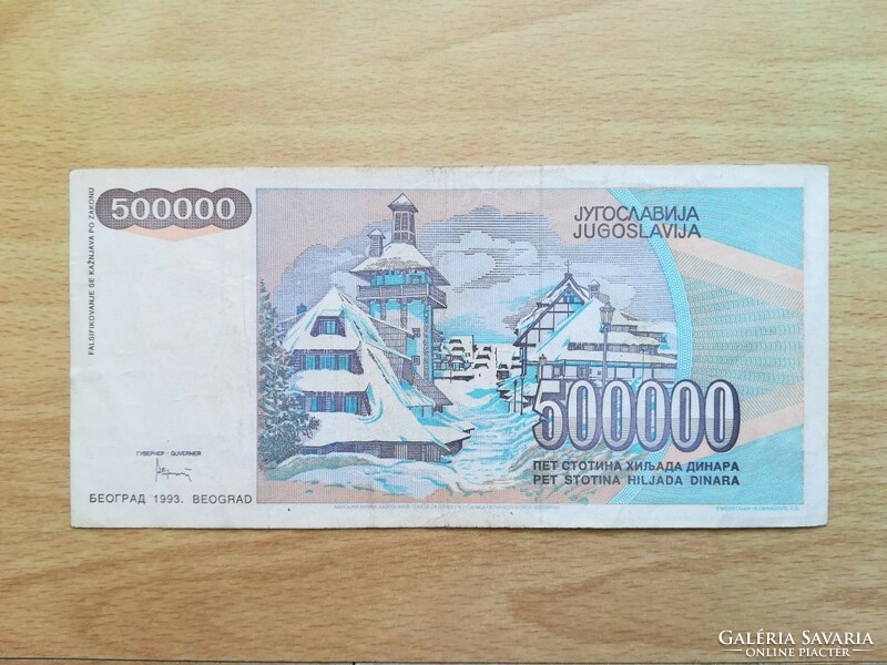 Jugoszlávia 500000 Dinar 1993