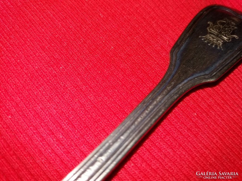 Antique silver-plated alpaca engraved Art Nouveau fork, condition according to the pictures