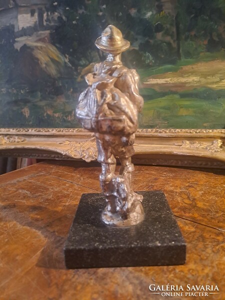 Silver-plated pewter scout statue dsc field exercise 1938