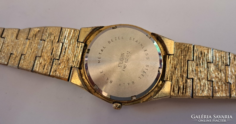 Elgin gold plated quartz watch