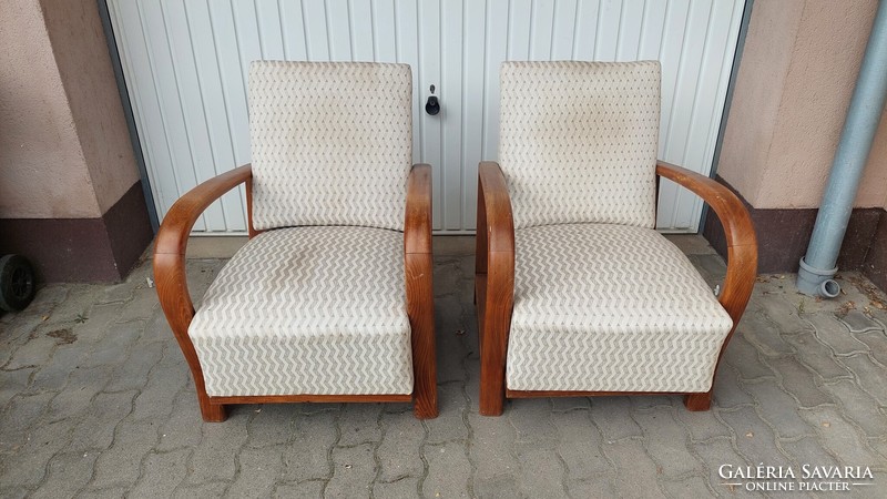 Pair of French art deco armchairs
