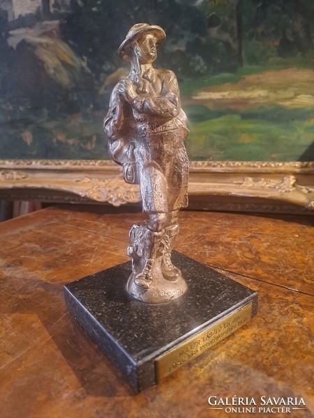 Silver-plated pewter scout statue dsc field exercise 1938