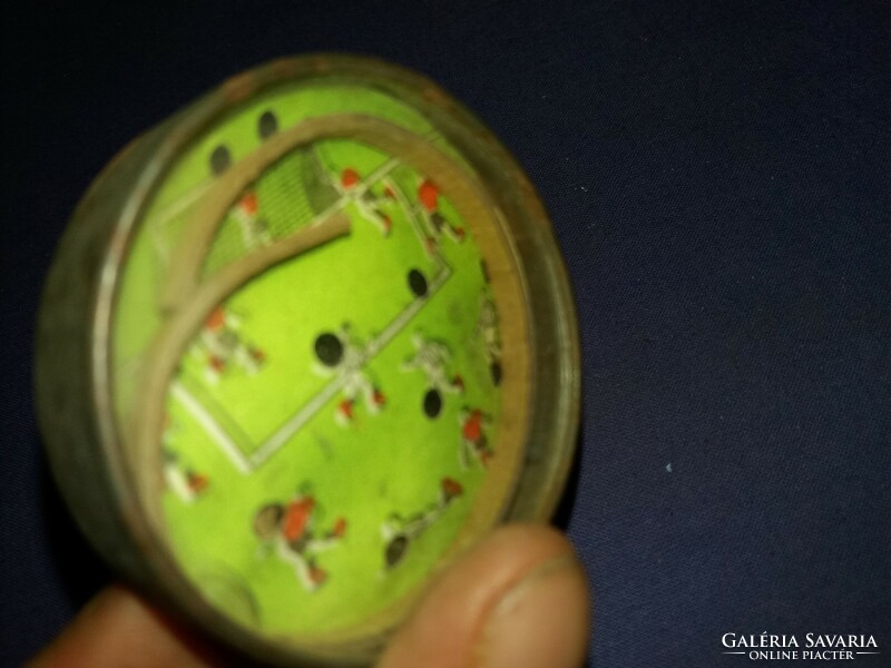 Antik fémkeretes golyós kézi ügyességi játékok trafikáru - FOCI + EGÉRFOGÓ 2db egybe a képek szerint