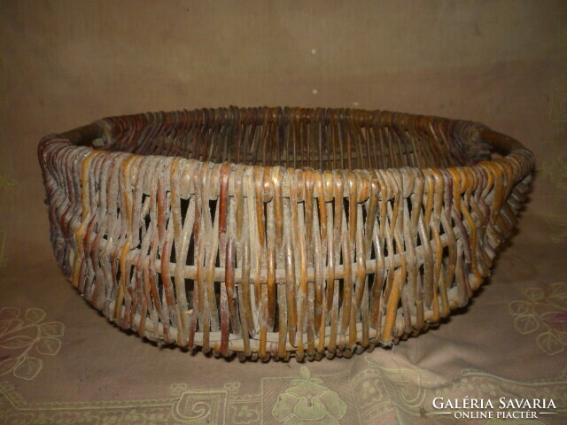 Old round solid cane basket 2309 15