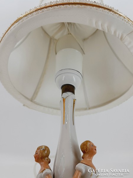 Bavaria figural, female-shaped porcelain lamp