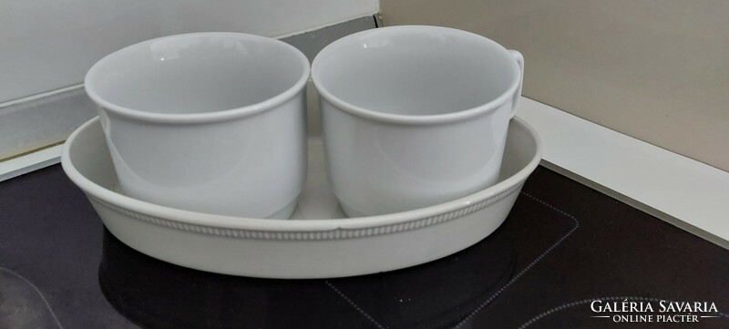 Antique porcelain mug set for sale