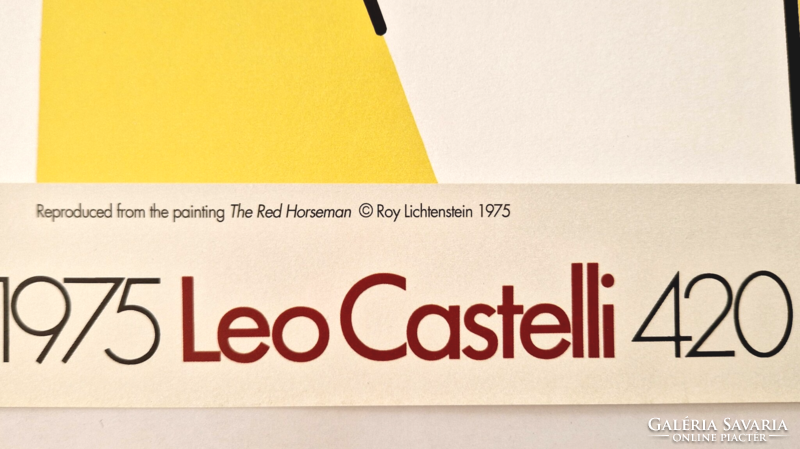 Roy lichtenstein - the red horseman - exhibition poster: leo castelli - new york - 1975