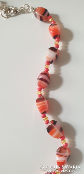 Colored glass necklace 56 cm