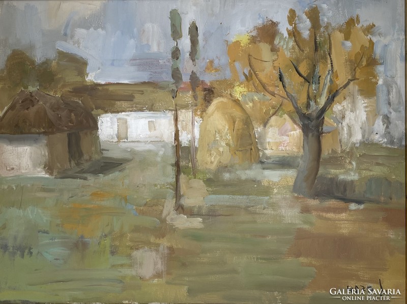 Rozs János (1901-1987) 86x66 cm EREDETI olajfestménye